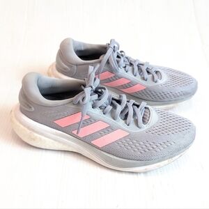 ADIDAS Supernova 2 Women's Gray and Pink Running Sneakers Shoes Size 8